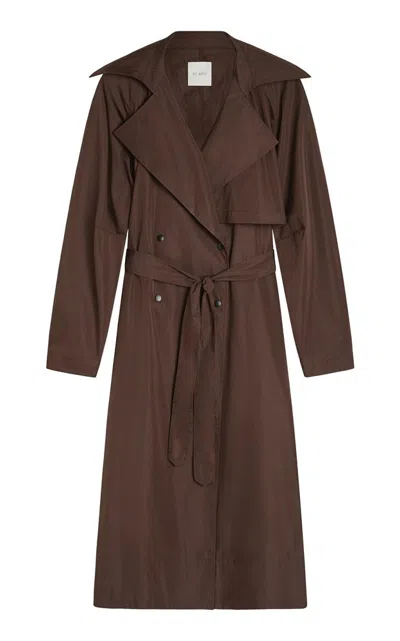 St Agni Paper Taffeta Relaxed Trench In Brown