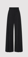 St Agni Paperbag-waist Stretch-wool Wide-leg Pants
