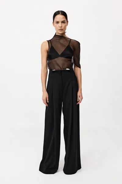 St Agni Paperbag Waist Trousers In Black