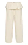St Agni St. Agni Peplum Cotton Tapered Leg Pants In Multi