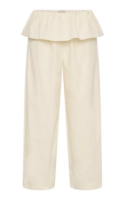 St Agni St. Agni Peplum Cotton Tapered Leg Pants In Multi