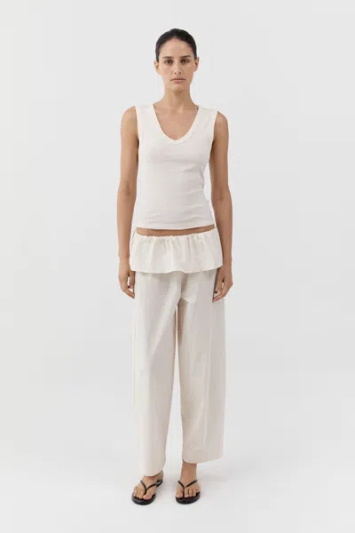 St Agni Peplum Pants In Neutral