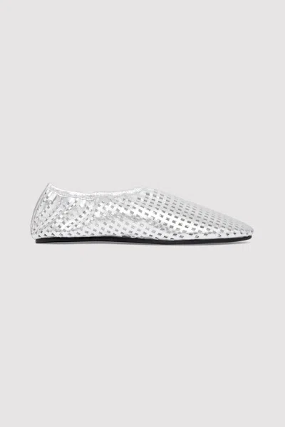St Agni Perforated Ballet Flat In Neutral