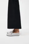 St Agni Perforated Ballet Flat In Silver