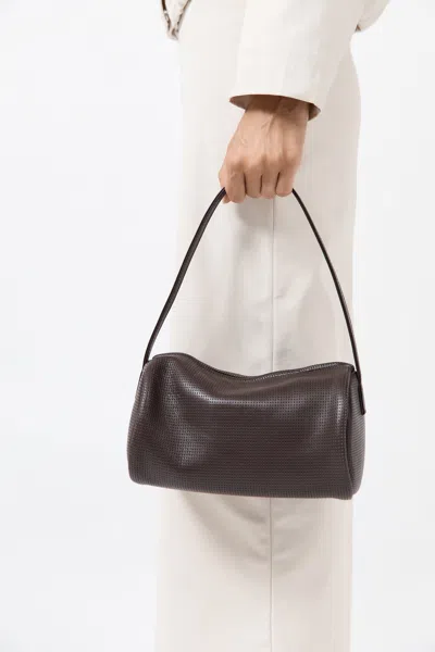 St Agni Perforated Connolo Shoulder Bag In Brown