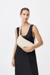 St Agni Perforated Crescent Bag In White