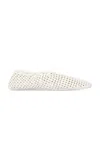 St Agni Perforated Leather Ballet Flats In Silver