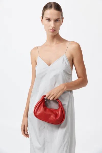 St Agni Perforated Mini Bon Bon Bag In Red