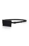 St Agni Petit Leather Pouch Belt In Black