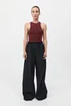 St Agni Petit Paperbag Waist Pants In Black