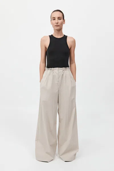 St Agni Petit Paperbag Waist Pants In Creme