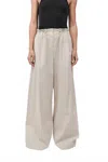St Agni Petit Paperbag Waist Pants In Creme In Neutral