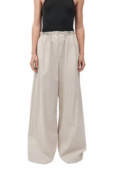 ST AGNI PETIT PAPERBAG WAIST PANTS IN CREME
