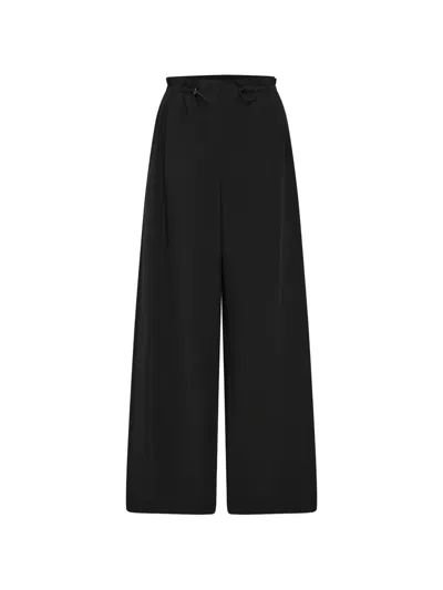 St Agni Petit Paperbag-waist Drawstring Trousers In Black