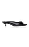 St Agni Petit Pouch Leather Pumps In Black