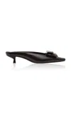 St Agni Petit Pouch Leather Pumps In Brown