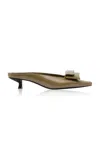 St Agni Petit Pouch Leather Pumps In Brown