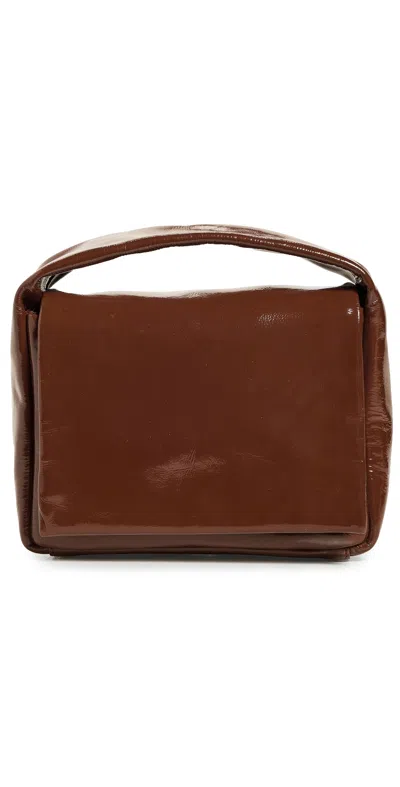 St Agni Petit Soft Satchel Patent Liqueur