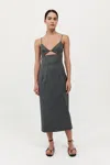 St Agni Pinstripe Bra Dress