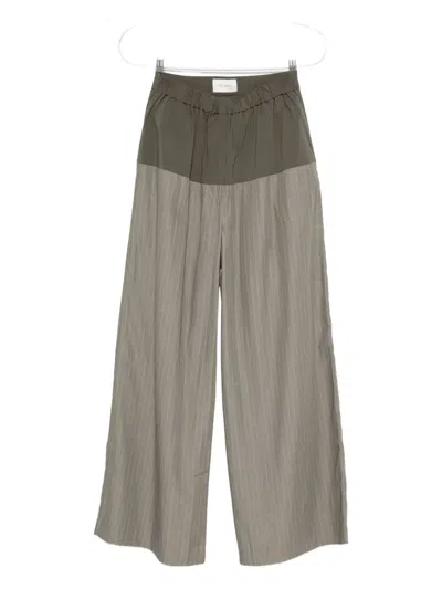 St Agni Pinstriped Trousers In Gray
