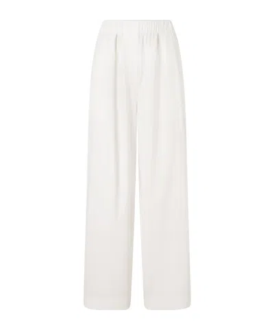 St Agni Pleated Casual Pants In White