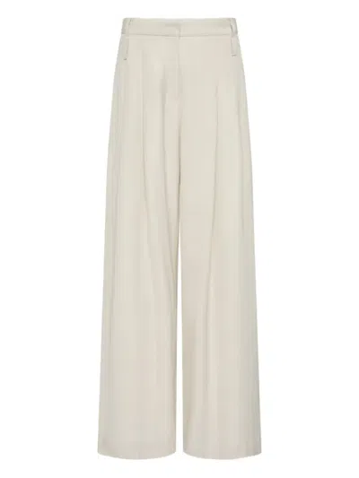 St Agni Pleated Trousers In White
