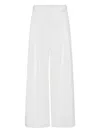 St Agni Pleated Wide-leg Trousers In White