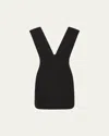 St Agni Plunge Mini Dress