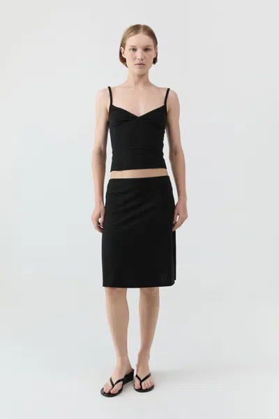 St Agni Pointelle Skirt In Black