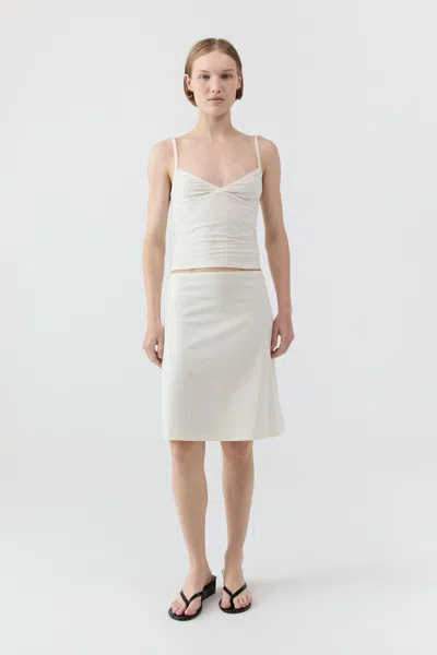 St Agni Pointelle Skirt In Talco
