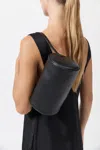 St Agni Pre-order: Perforated Connolo Shoulder Bag In Black