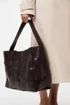 St Agni Woven Large Tote In Chocolate