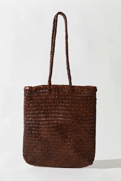St Agni Pre-order: Bagu Woven Tote In Chestnut