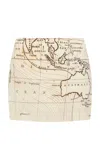 St Agni Printed Silk Crepe Mini Skirt