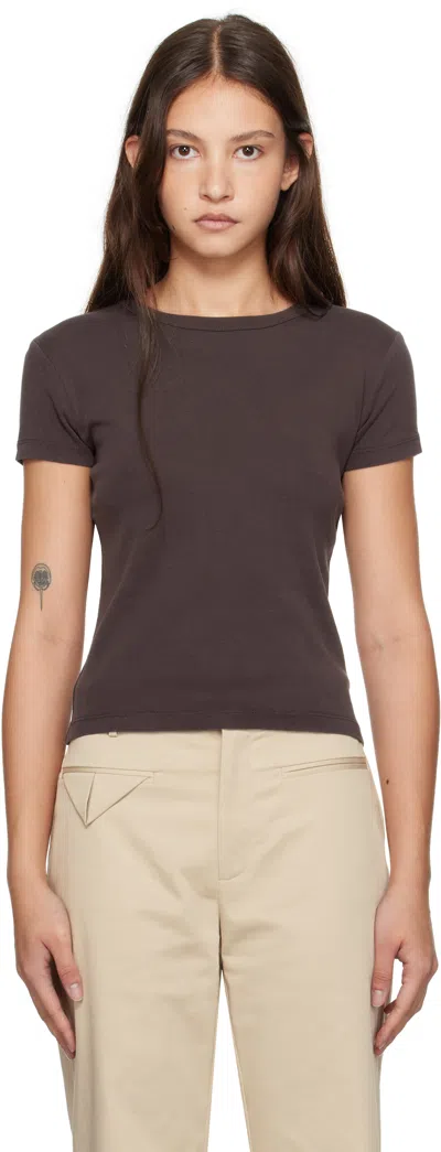 St Agni Organic Cotton Baby Tee In Raisin