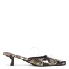 St Agni Mira Embossed Leather Mules In Grey