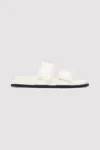 St Agni Quilted Leather Slide In White