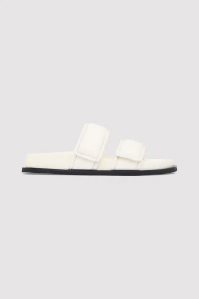 St Agni Quilted Leather Slide In White