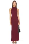 St Agni Racer Back Jersey Maxi Dress In Burgundy