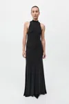 St Agni Racer Back Jersey Maxi Dress In Black