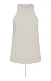 St Agni Racerback Cotton-blend Top In Silver