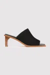 St Agni Raw Edge Heel In Black In Black