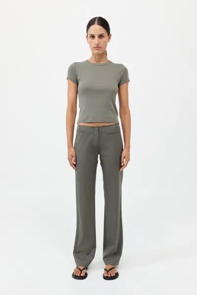 St Agni Raw Edge Pants In Green
