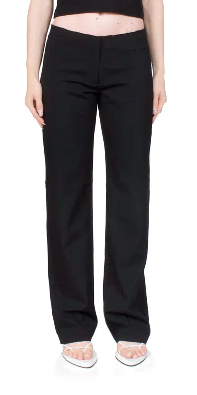 St Agni Raw Edge Pants In Black