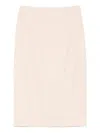 St Agni Rear-slit Midi Skirt In Pink