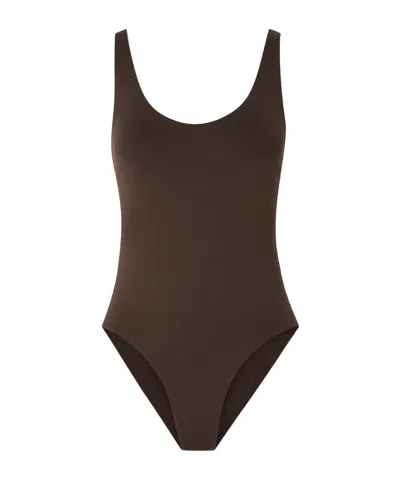 St Agni Recycled One-piece Swimsuit In Brown