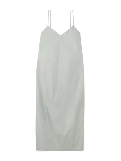 St Agni Recycled-taffeta Midi Dress In Blue