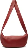 St Agni Red Soft Crescent Bag In Red