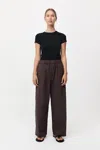 St Agni Relaxed Pants In Chocolate Plum
