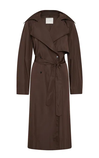 St Agni Relaxed Paper-taffeta Trench Coat